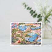 Paradijselijke tuin briefkaart (Staand voorkant)