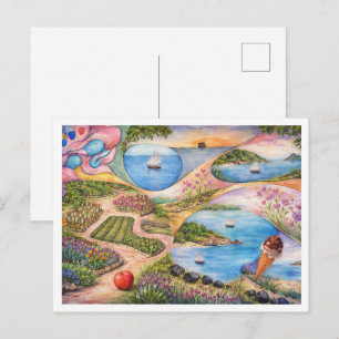 Paradijselijke tuin briefkaart
