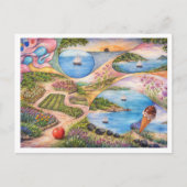 Paradijselijke tuin briefkaart (Voorkant)