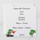 Paradijsfeest in stijl heldere lichten - SRF Kaart (Achterkant)