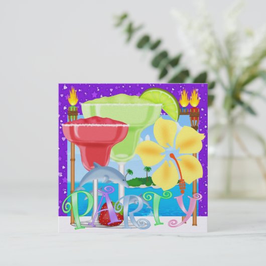 Paradijsfeest / Luau - SRF Kaart (Staand voorkant)