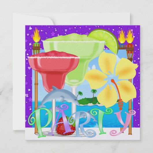 Paradijsfeest / Luau - SRF Kaart (Voorkant)