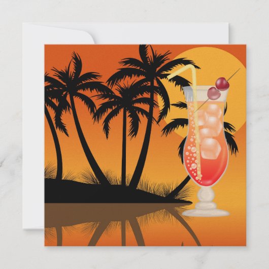 Paradijsfeest / Luau - SRF Kaart (Voorkant)