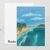 paradijskaart feestdagenkaart (Voorkant / Achterkant)