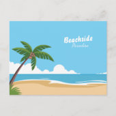 Paradijslandschap aan het strand briefkaart (Voorkant)