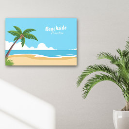 Paradijslandschap aan het strand poster