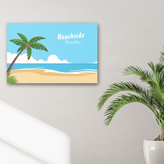 Paradijslandschap aan het strand poster