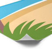 Paradijslandschap aan het strand poster (Hoek)