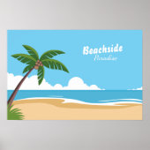 Paradijslandschap aan het strand poster (Voorkant)