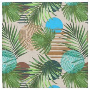 Paradijsplanten Hawaïaans patroon Stof