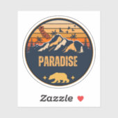 Paradijsstad, Californië Sticker (Vel)