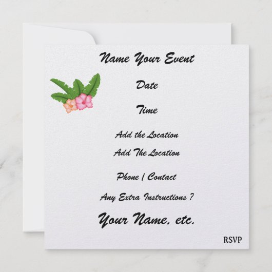 Paradijsstrand Kaart (Achterkant)