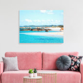 Paradijsstrand Smaragdgroene Zee Groene Zwembad Au Canvas Afdruk (Insitu (Woonkamer))