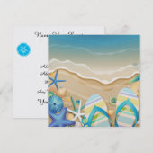 Paradijsstrand uitnodiging (Voorkant / Achterkant)