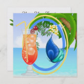 Paradijsstrand Uitnodiging (Voorkant / Achterkant)