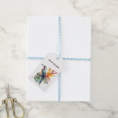 Paradijsvogel, aanpasbaar cadeaulabel (Met Touw)