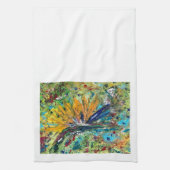 Paradijsvogel Abstracte theedoek (Verticaal)