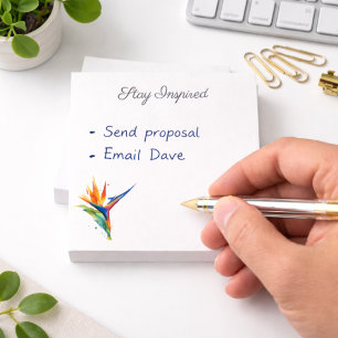 Paradijsvogel Aquarel, op maat gemaakt Post-it® Notes