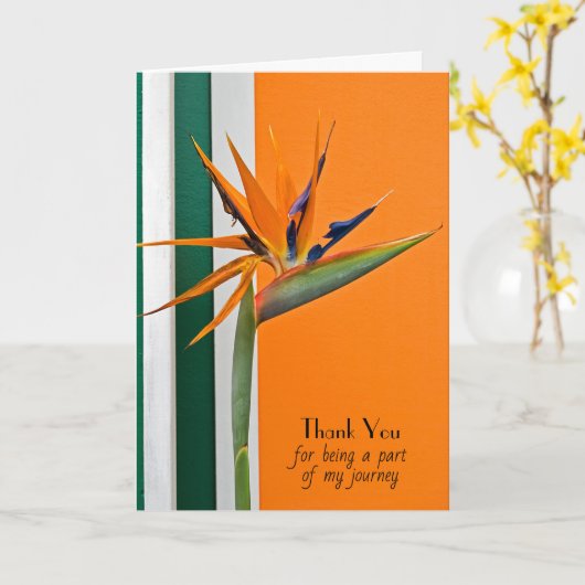 Paradijsvogel bedankt kaart (Gele Bloem)