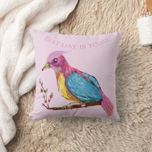 Paradijsvogel | Beste dag is vandaag Kussen (Deken)