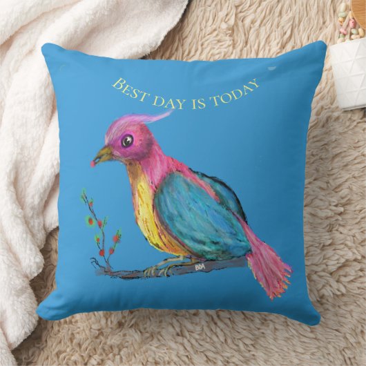 Paradijsvogel | Beste dag is vandaag Kussensloop Kussen (Deken)
