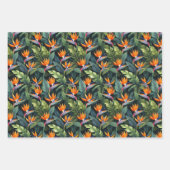 Paradijsvogel Bloem Patroon Inpakpapier Vel (Voorkant)
