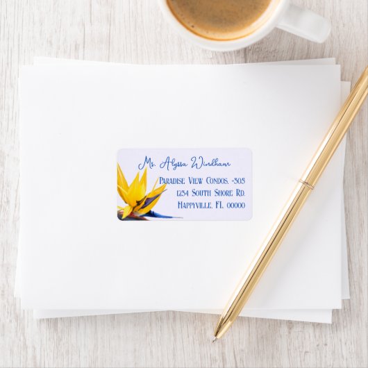 Paradijsvogel Bloem Retouradres  Etiket (Insitu)