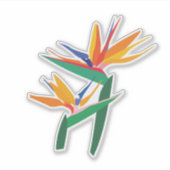 Paradijsvogel Bloem Sticker (Voorkant)