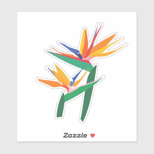 Paradijsvogel Bloem Sticker (Vel)