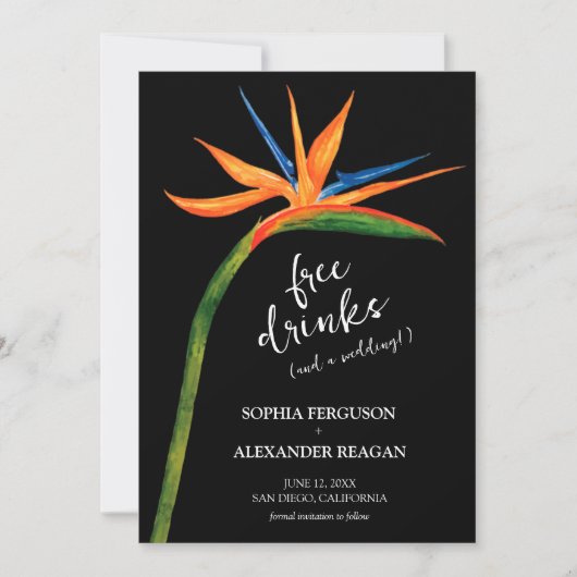 Paradijsvogel Bruiloft Save The Date (Voorkant)