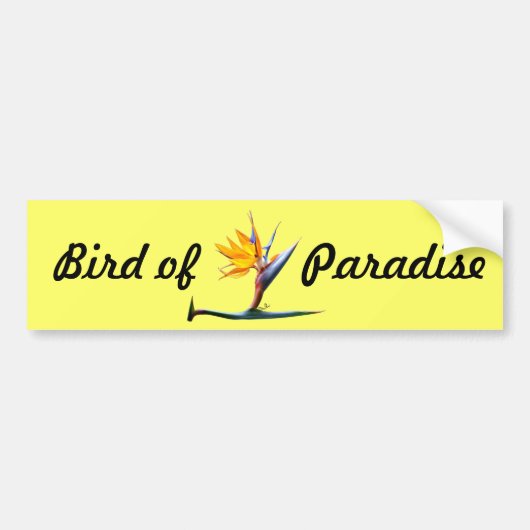 Paradijsvogel Bumpersticker (Voorkant)