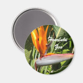 Paradijsvogel, dierentuin Honolulu Magneet (Voorkant / Achterkant)
