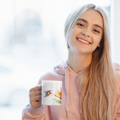 Paradijsvogel en kolibrie in waterverf koffiemok