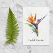 Paradijsvogel exotische bloemheldere waterverf briefkaart