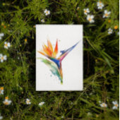 Paradijsvogel exotische bloemheldere waterverf briefkaart