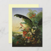 Paradijsvogel HUWELIJK SAVE THE DATE briefje (Voorkant / Achterkant)