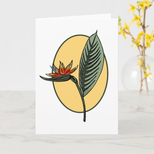 Paradijsvogel Kaart (Gele Bloem)