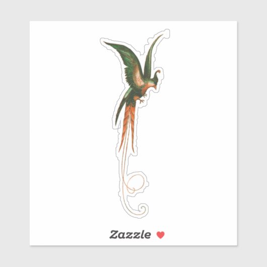 Paradijsvogel  Kunst Sticker (Vel)
