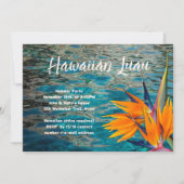 Paradijsvogel Luau Feestuitnodiging Kaart (Voorkant)
