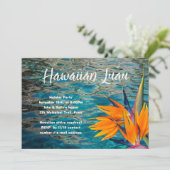 Paradijsvogel Luau Feestuitnodiging Kaart (Staand voorkant)