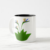 Paradijsvogel mandala tweekleurige koffiemok (Voorkant links)