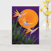 Paradijsvogel noot Kaart (Gele Bloem)