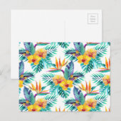 Paradijsvogel & Orchidee Patroon 2 Briefkaart (Voorkant / Achterkant)