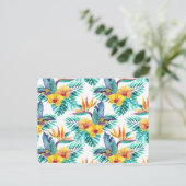 Paradijsvogel & Orchidee Patroon 2 Briefkaart (Staand voorkant)