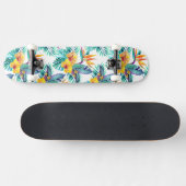 Paradijsvogel & Orchidee Patroon Persoonlijk Skateboard (Horizontaal)