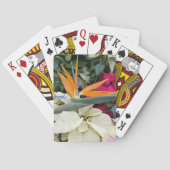 Paradijsvogel Plant en Poinsettias Pokerkaarten (Achterkant)