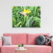 Paradijsvogel plant (Strelitzia) Canvas Afdruk (Insitu (Woonkamer))