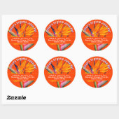 Paradijsvogel Retouradres Ronde Stickers (Vel)