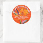 Paradijsvogel Retouradres Ronde Stickers (Tas)