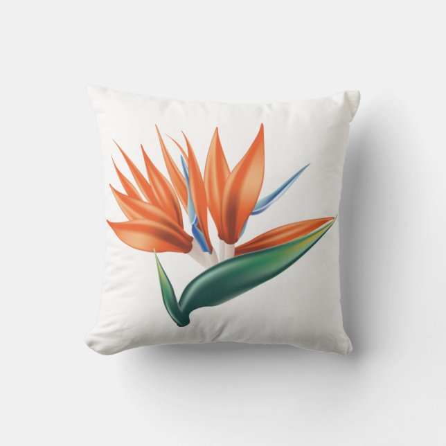Paradijsvogel, strelitzia exotische bloem kussen (Voorkant)